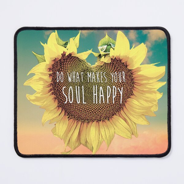Item preview, Do What Makes Your Soul Happy, Retro Print, Gift, Retro Sunflower, Sunflower Print designed and sold by Lisa Herigon.