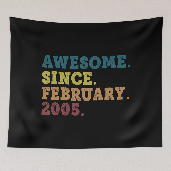 Item preview, Awesome Since February 2005 Retro Vintage 17th Birthday Gift designed and sold by designbychow.