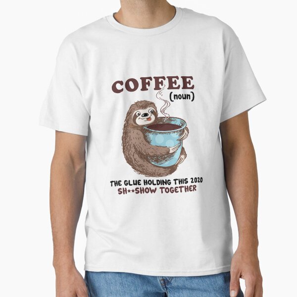 Item preview, Sloth holding a cup of coffee designed and sold by tranhungtdu.