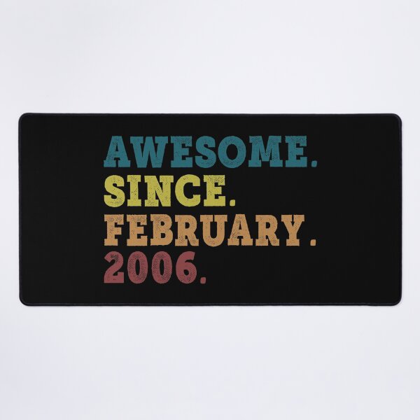 Item preview, Awesome Since February 2006 Retro Vintage 16th Birthday Gift designed and sold by designbychow.