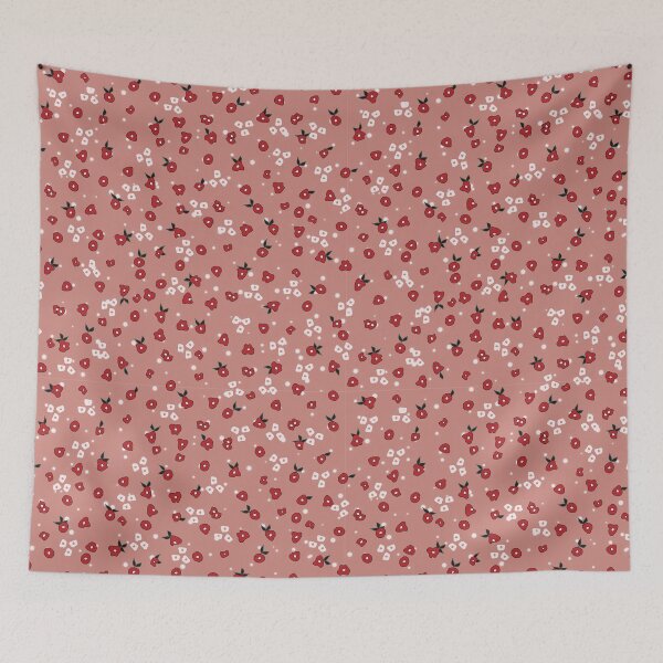 Item preview, Tiny little red flowers on strawberry  designed and sold by anzelas.