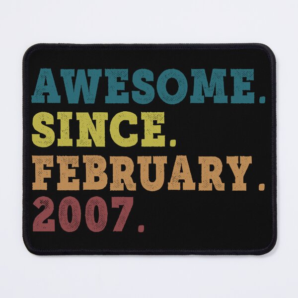 Item preview, Awesome Since February 2007 Retro Vintage 15th Birthday Gift designed and sold by designbychow.