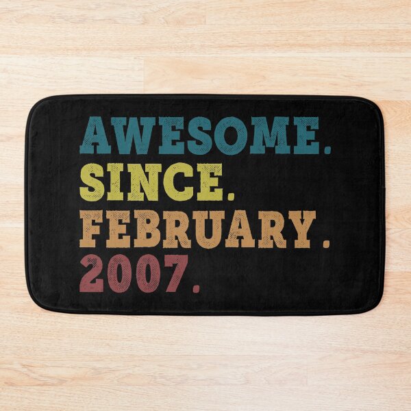 Item preview, Awesome Since February 2007 Retro Vintage 15th Birthday Gift designed and sold by designbychow.