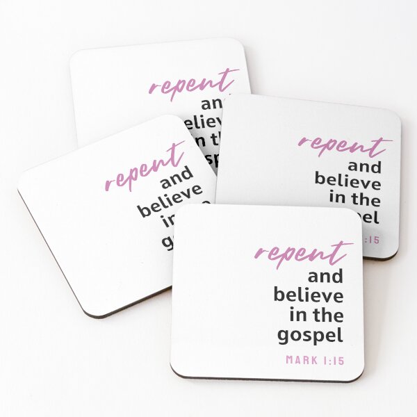 Item preview, Repent and believe the gospel- pink designed and sold by EdenAndOlive.