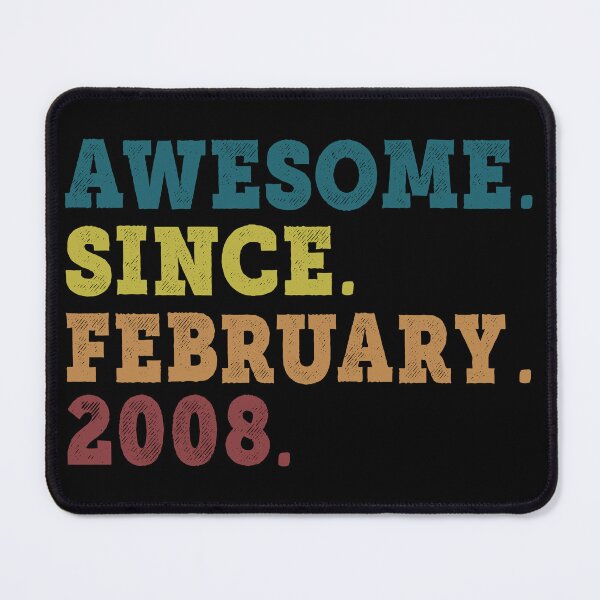Item preview, Awesome Since February 2008 Retro Vintage 14th Birthday Gift designed and sold by designbychow.