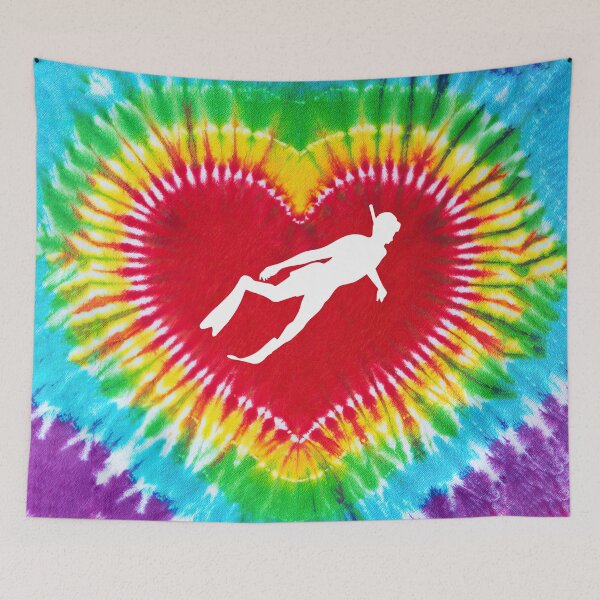 Item preview, Diving Tie Dye Heart Shape designed and sold by SweetPea49.