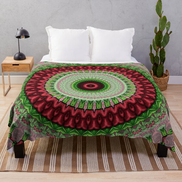 Item preview, red rose theme mandala 2 designed and sold by Crochetamommy.