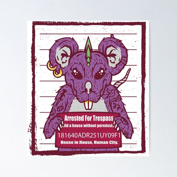 Item preview, House in House Story - Bad Rat Funny Mugshot  designed and sold by Artrographic.