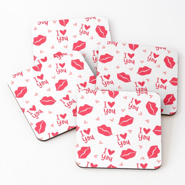 Item preview, I Love You I Heart You Red Lips Valentine designed and sold by eviesfashion.