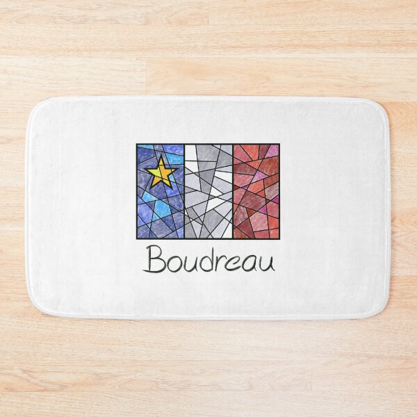 Item preview, Acadian Flag pastel mosaic Boudreau - Drapeau acadien mosaïque pastel vitrail Boudreau designed and sold by ColoursOfFrance.