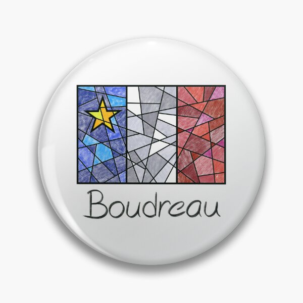 Item preview, Acadian Flag pastel mosaic Boudreau - Drapeau acadien mosaïque pastel vitrail Boudreau designed and sold by ColoursOfFrance.
