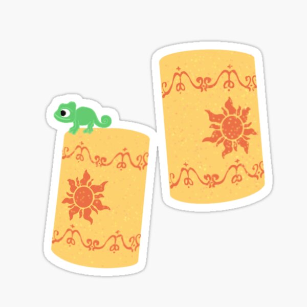 Pascal Tangled Rapunzel in dress Sticker for Sale by thegoldenpage