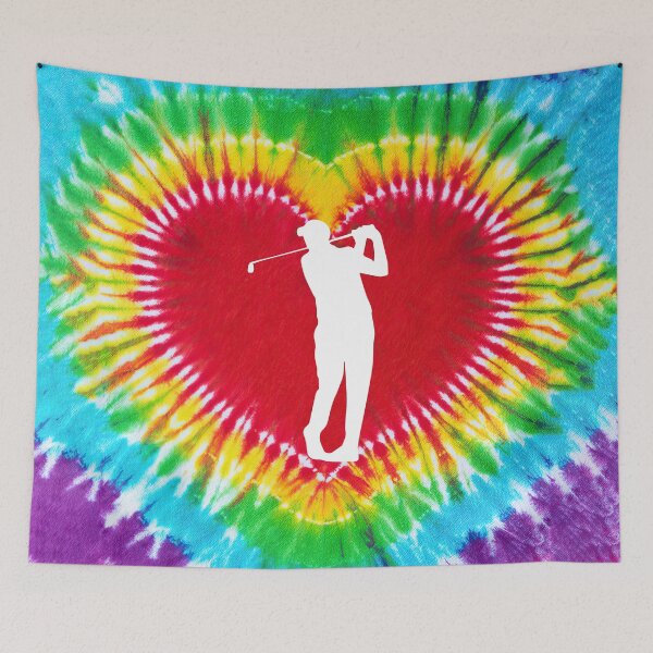 Item preview, Golf Tie Dye Heart Art designed and sold by SweetTea4U.