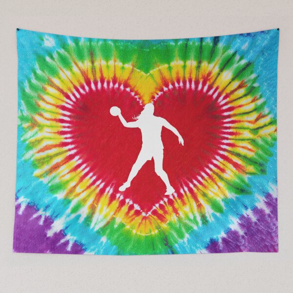 Item preview, Handball Tie Dye Heart Art designed and sold by SweetTea4U.