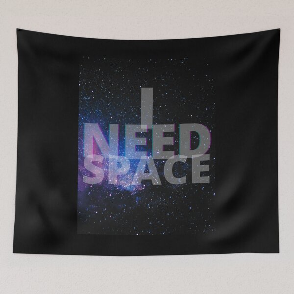 Item preview, I Need Space - Blue, Pink Galaxy 2 designed and sold by Quirkdom.