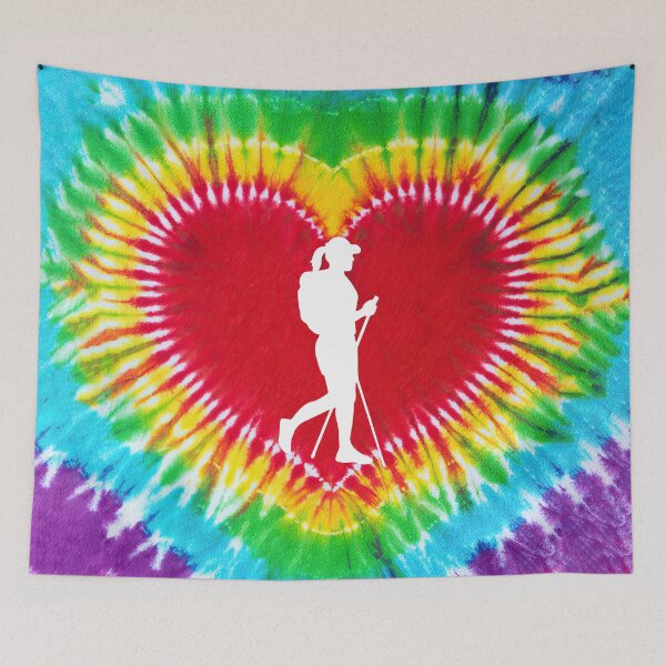 Item preview, Hiking Tie Dye Heart Art designed and sold by SweetTea4U.