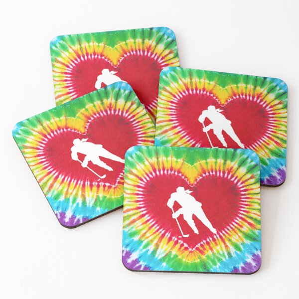 Item preview, Ice Hockey Tie Dye Heart Art designed and sold by SweetTea4U.