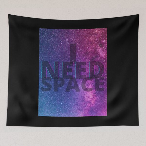 Item preview, I Need Space - Blue, Pink Galaxy 3 designed and sold by Quirkdom.