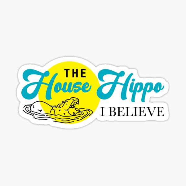"The North American House Hippo" Sticker for Sale by rustymouseart