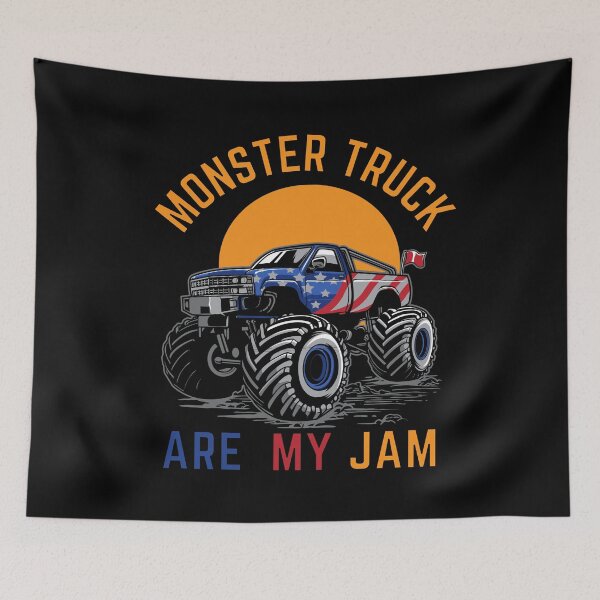 Item preview, Monster Truck  Are My Jam Retro Vintage Sunset Cool Engines designed and sold by PuPPuB.