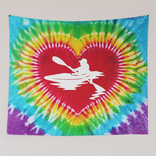 Item preview, Kayaking Tie Dye Heart Art designed and sold by SweetTea4U.