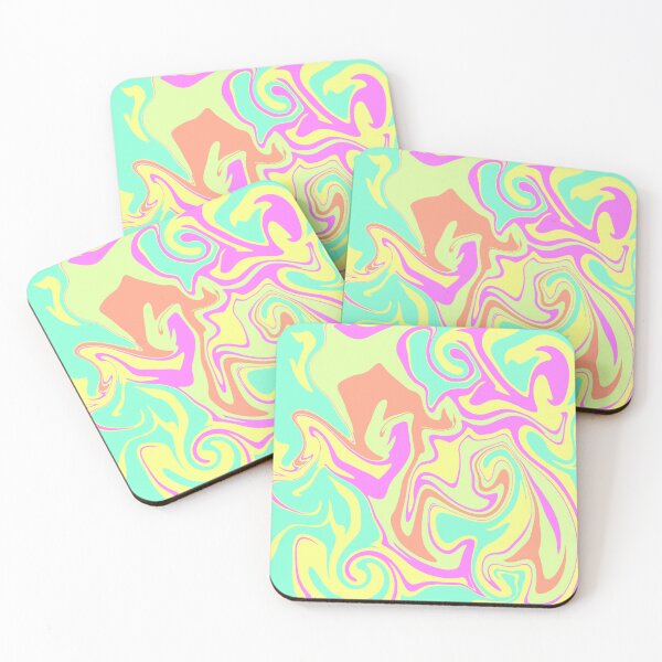 Item preview, Abstract Colorful Liquid Art Pattern with Colors Mint, Purple, Green, Yellow, and Red designed and sold by quinellie.