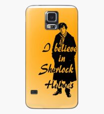 I believe in sherlock Holmes - orange Case/Skin for Samsung Galaxy