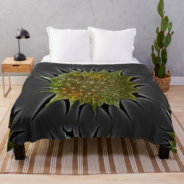 Item preview, Gold-Charcoal-Black shadows Abstract Dandelion by Iritof designed and sold by iritof.