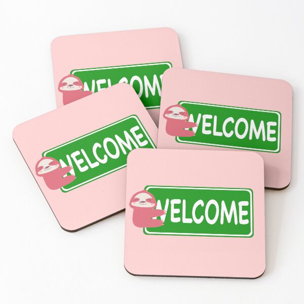 Item preview, Traffic Sign design, welcome sign with cute sloth - cute designed and sold by Aerithcloud01.