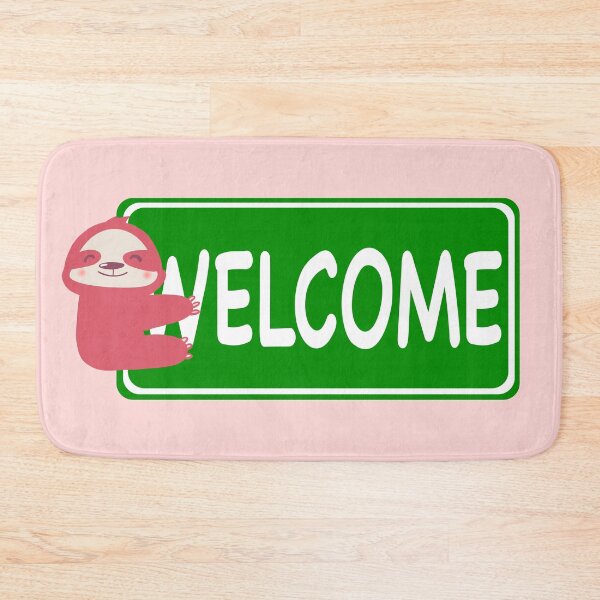 Item preview, Traffic Sign design, welcome sign with cute sloth - cute designed and sold by Aerithcloud01.