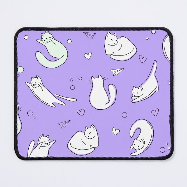 Item preview, Cute Cats Doodle Seamless Pattern with a Purple Background designed and sold by quinellie.