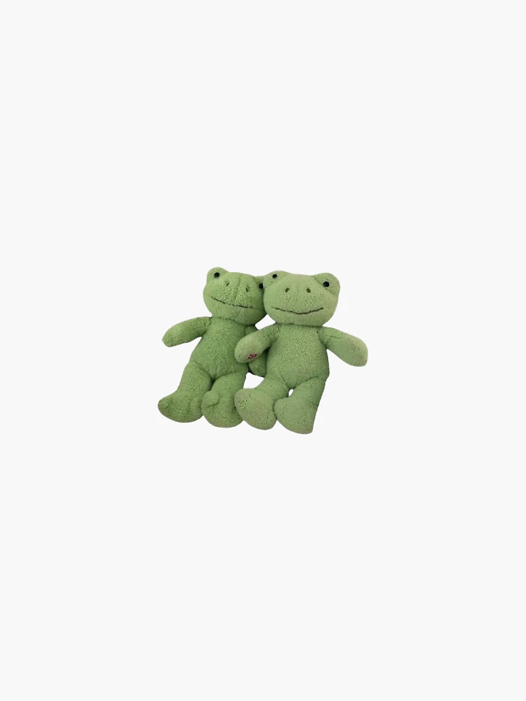two frog plushies Sticker for Sale by mandynl15