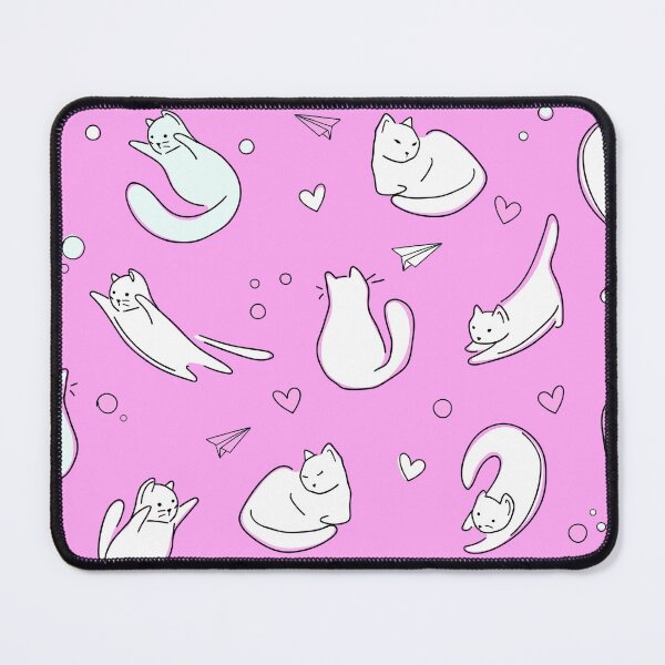 Item preview, Cute Cats Doodle Seamless Pattern with a Pink Background designed and sold by quinellie.