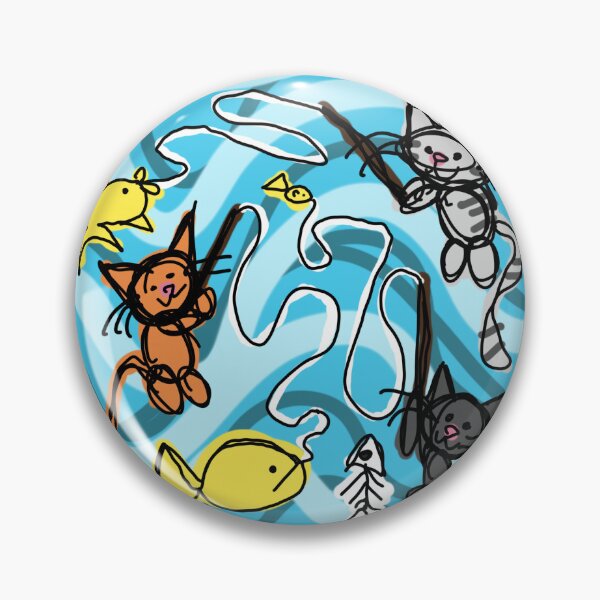 Item preview, Cat Fishing Hahahaha Scribble Pals designed and sold by MobiusMakings.