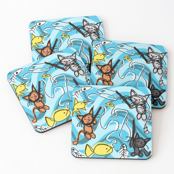 Item preview, Cat Fishing Hahahaha Scribble Pals designed and sold by MobiusMakings.