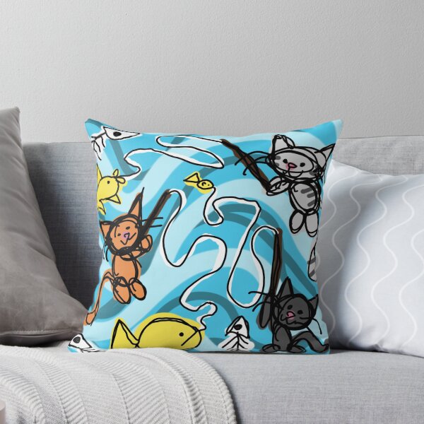 Item preview, Cat Fishing Hahahaha Scribble Pals designed and sold by MobiusMakings.