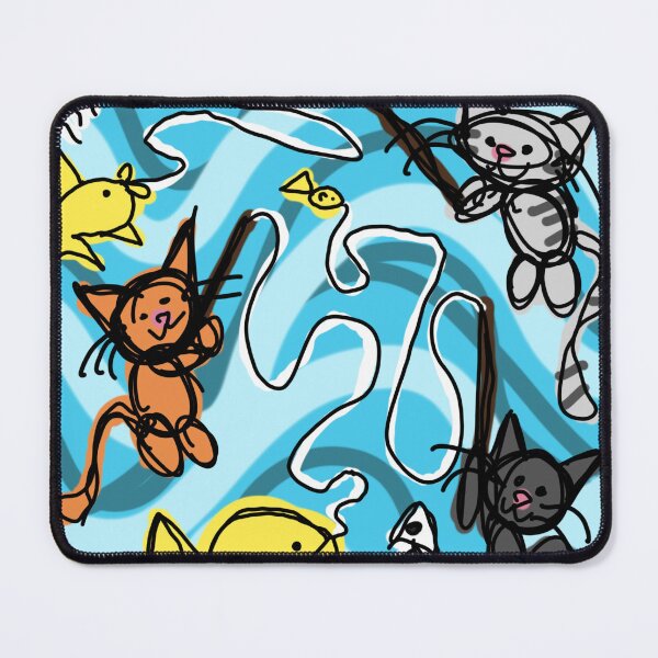 Item preview, Cat Fishing Hahahaha Scribble Pals designed and sold by MobiusMakings.