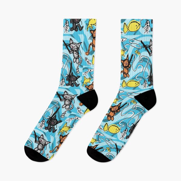 Item preview, Cat Fishing Hahahaha Scribble Pals designed and sold by MobiusMakings.