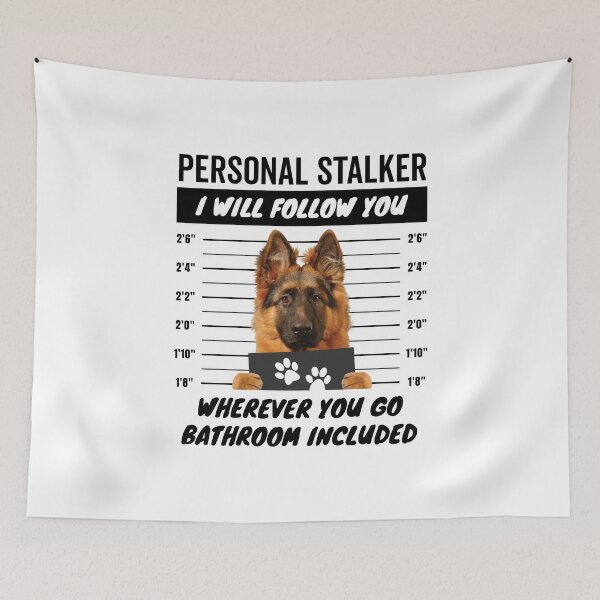 Item preview, Personal Stalker Dog – Long Haired German Shepherd designed and sold by More Cute Dogs.