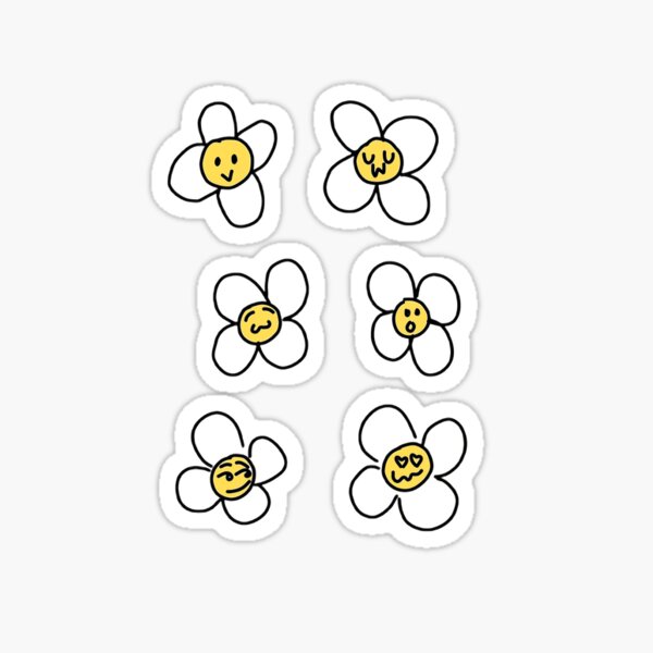 "Daisy Reaction Stickers" Sticker by createwithday Redbubble
