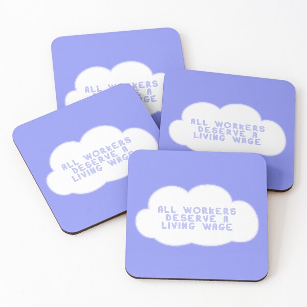 Item preview, All Workers Deserve A Living Wage Cloud designed and sold by voltzandvoices.