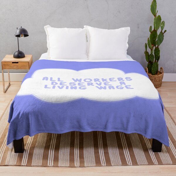 Item preview, All Workers Deserve A Living Wage Cloud designed and sold by voltzandvoices.