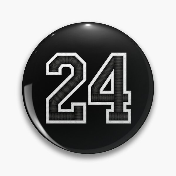 Artikelvorschau, 24 Schwarzes Trikot Sport Nummer vierundzwanzig Fußball 24 entworfen und verkauft von elhefe.