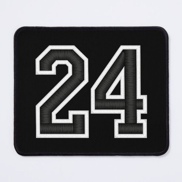 Item preview, 24 Black Jersey Sports Number twenty-four Football 24 designed and sold by elhefe.