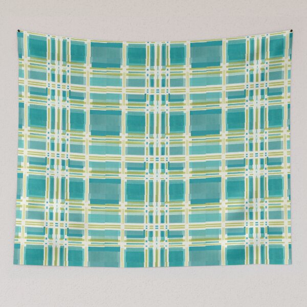 Item preview, Aqua and Green Plaid designed and sold by KeLu.