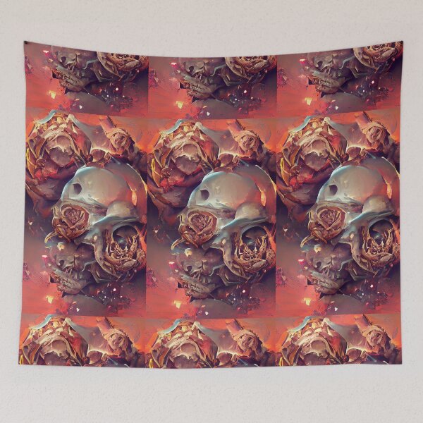 Item preview, golden rose skull designed and sold by calacas05.