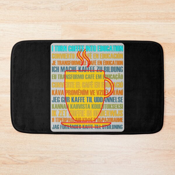 Item preview, I Turn Coffee Into Education Polyglot Yellow Mug designed and sold by artfulnotebook.