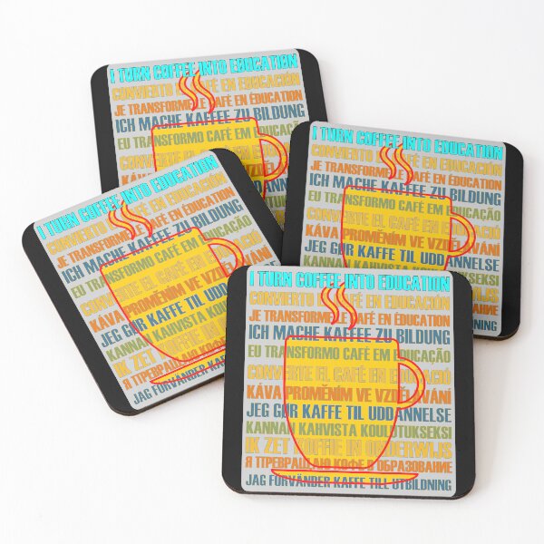 Item preview, I Turn Coffee Into Education Polyglot Yellow Mug designed and sold by artfulnotebook.