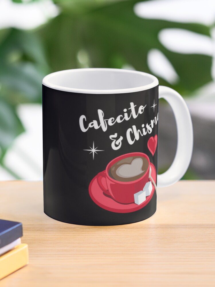 Floral Cafecito y Chisme Coffee Cup