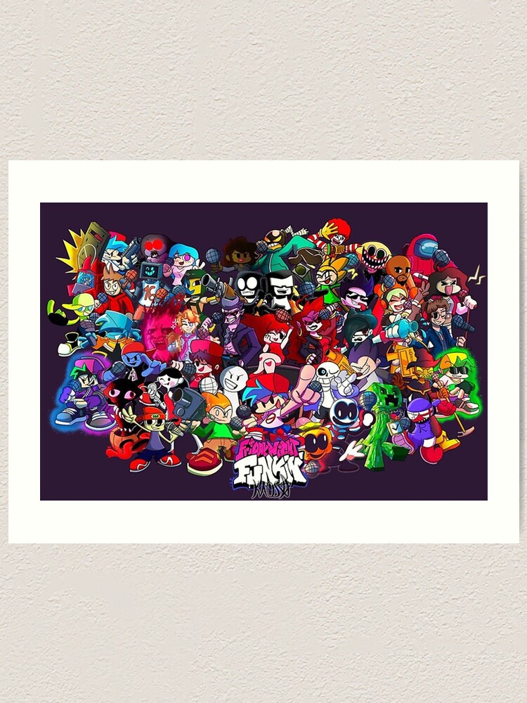 "friday night funkin cartoons poster " Art Print for Sale by